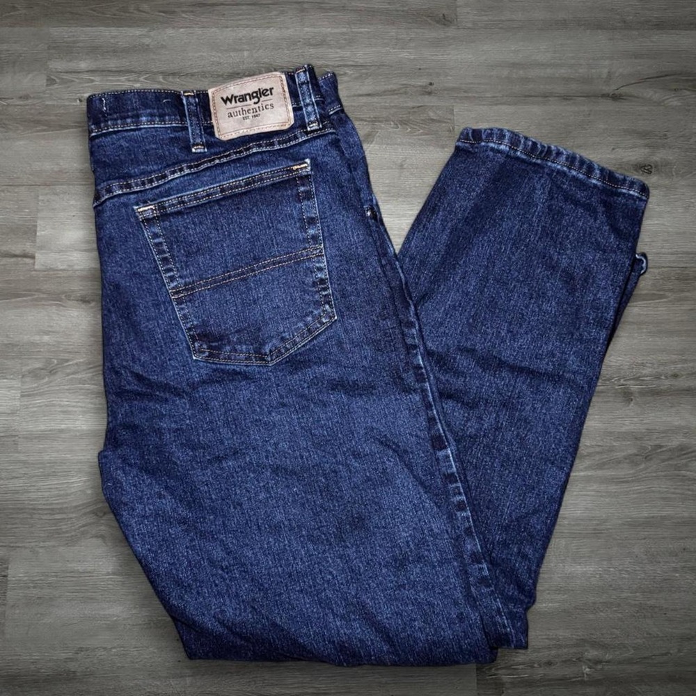 Wrangler basic modern cotton blue denim jeans